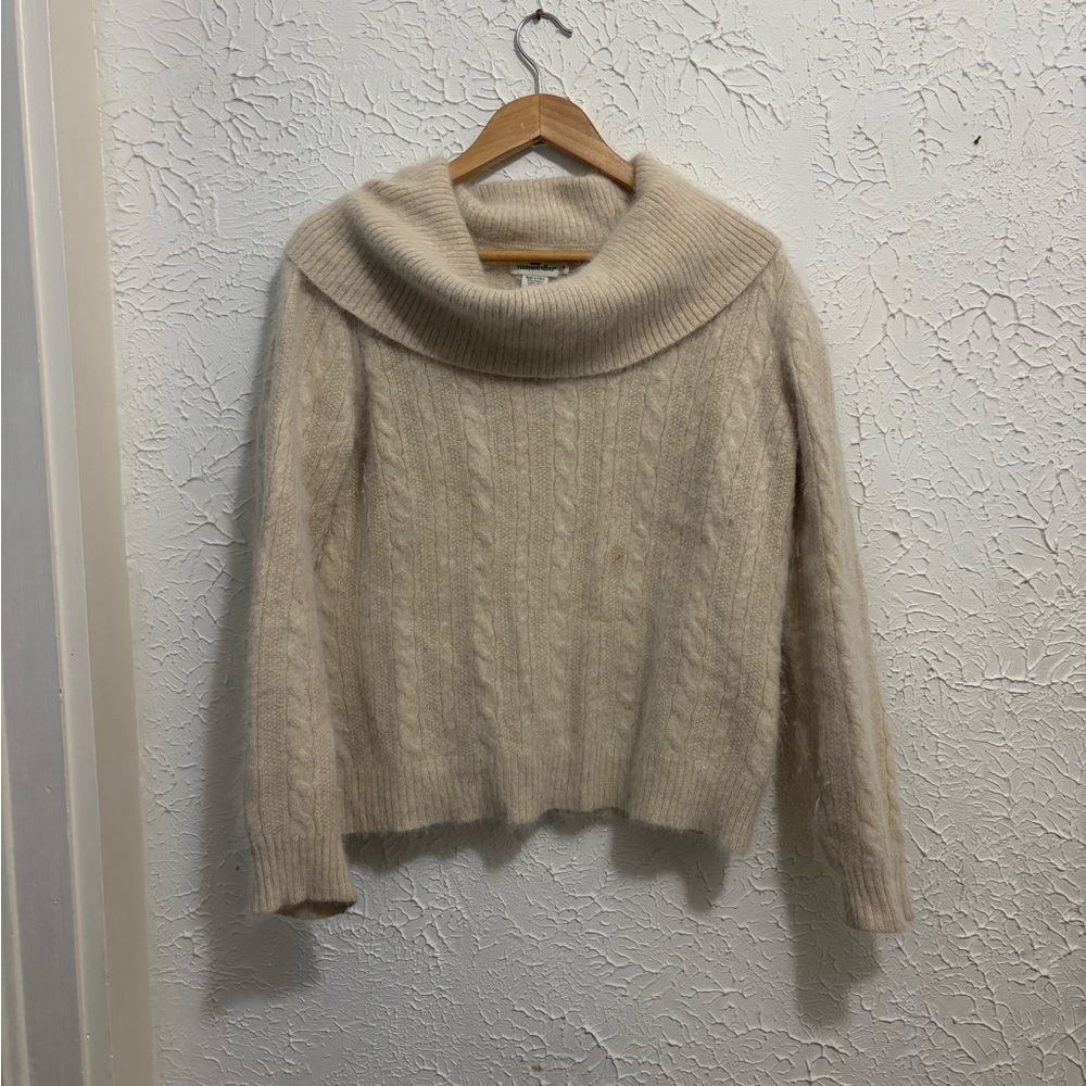 Vineyard Vines Cream Cowl Neck Sweater